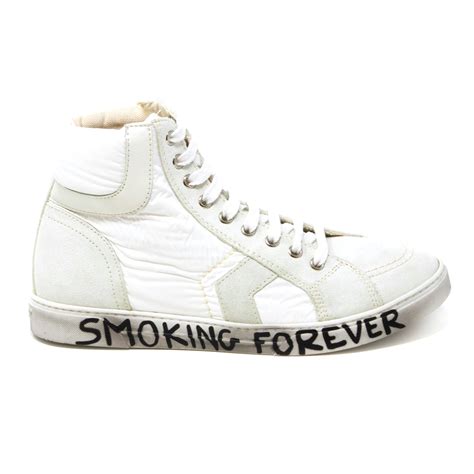 Saint Laurent Embellished Smoking Forever Sneakers 